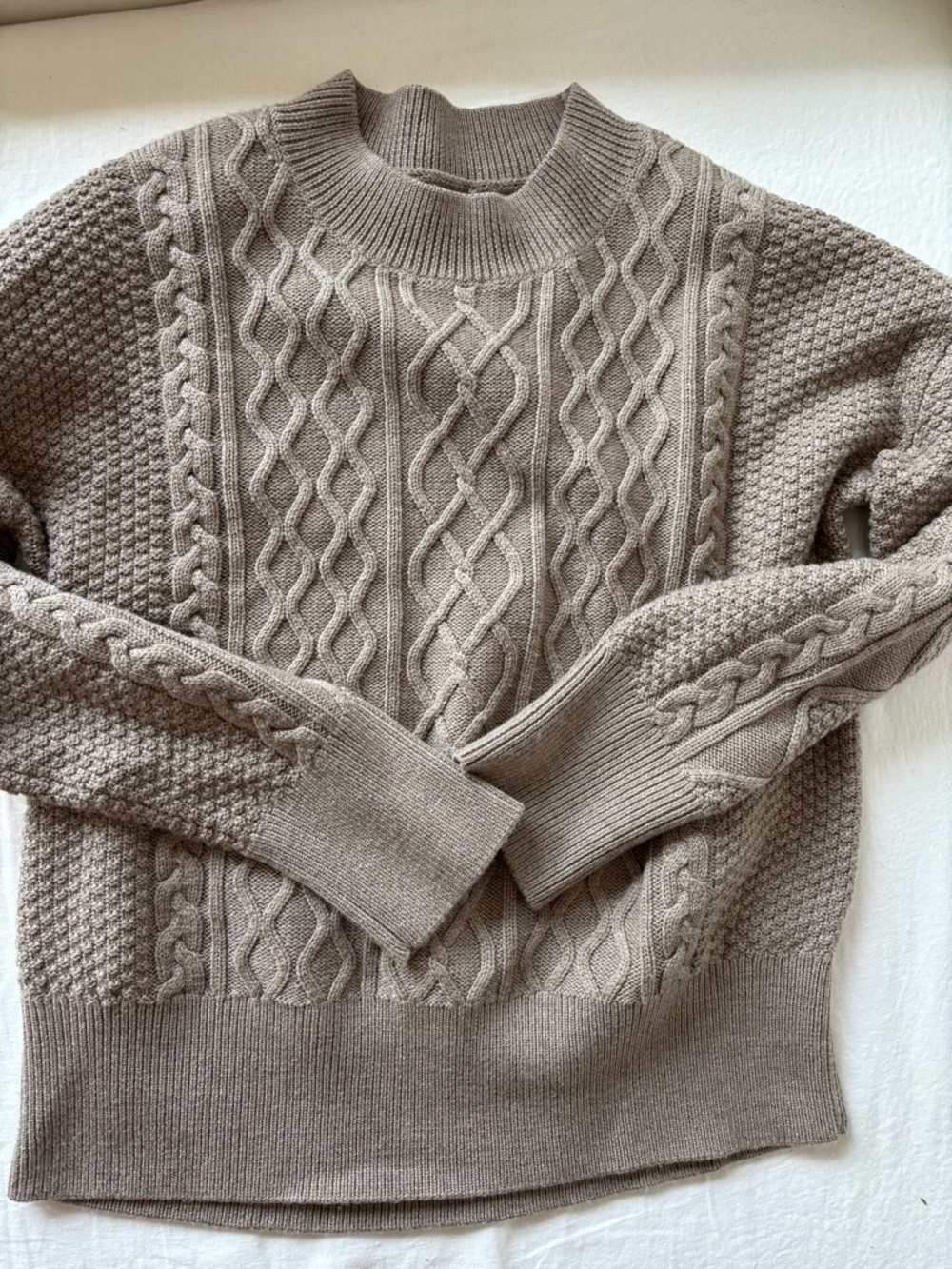 Quince Australian Merino Cable Knit Sweater - Picture 3 of 7